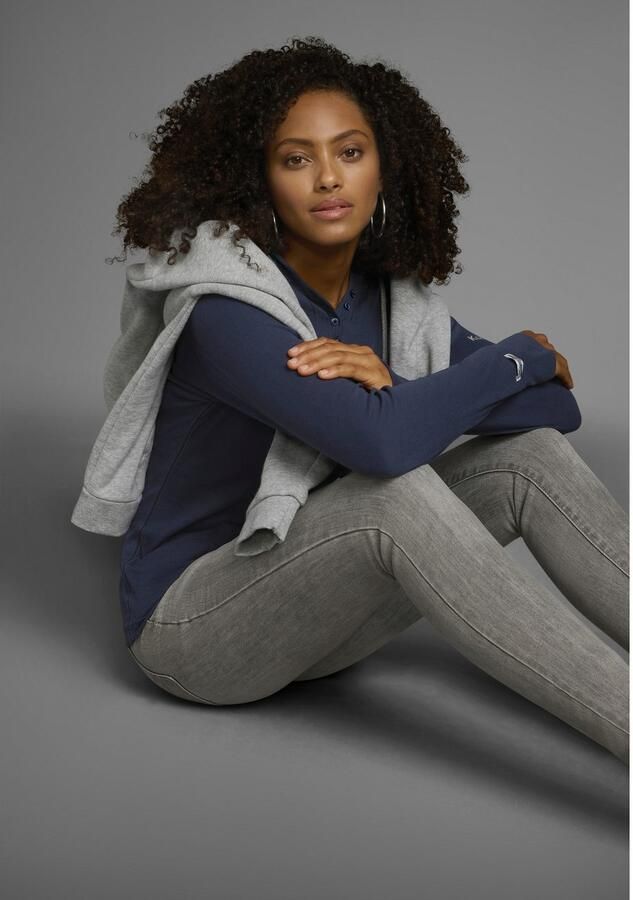 KangaROOS Capuchonshirt Lange mouwen met duimgaten figuurvolgende snit van jersey stof - Foto 2