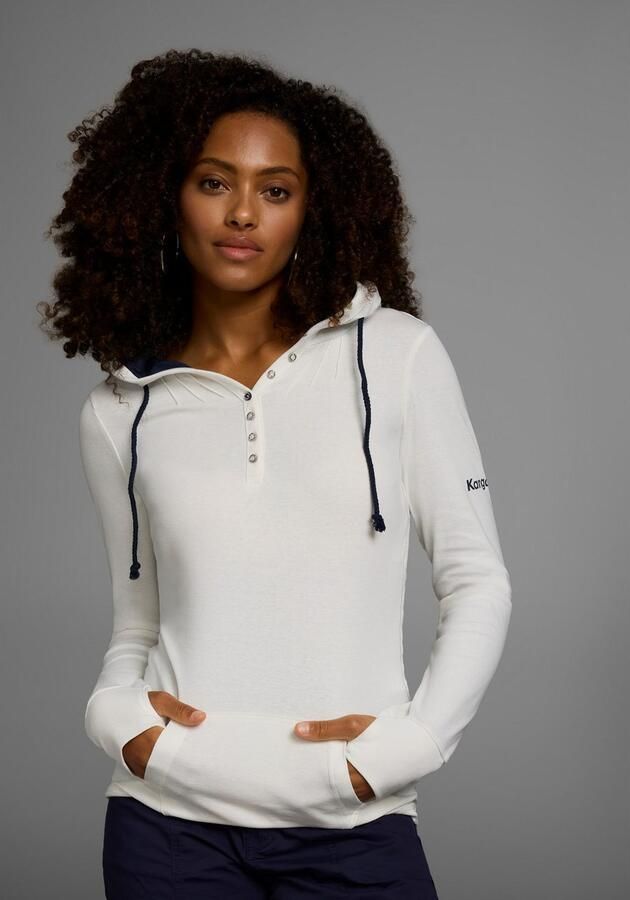 KangaROOS Capuchonshirt Lange mouwen met duimgaten figuurvolgende snit van jersey stof - Foto 9