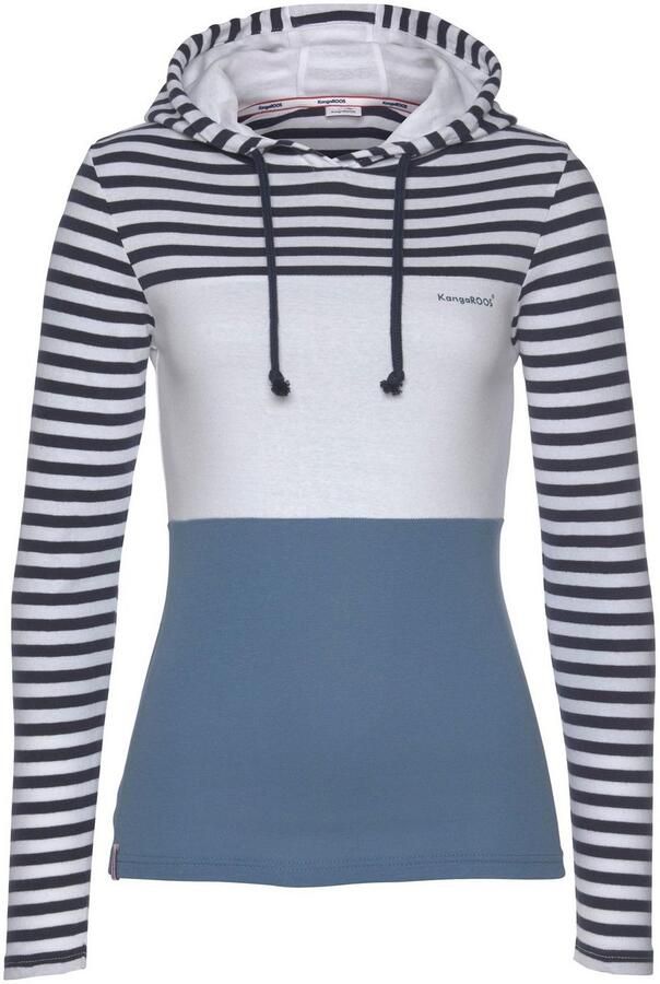 KangaROOS Capuchonshirt Lange mouwen zeer figuurvolgend met colourblocking-look - Foto 8
