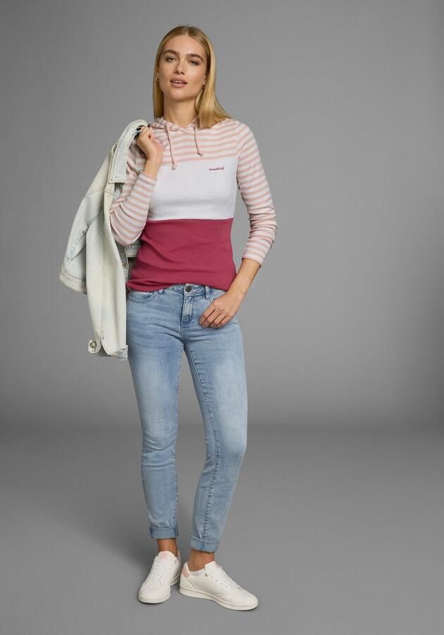 KangaROOS Capuchonshirt Lange mouwen zeer figuurvolgend met colourblocking-look - Foto 6