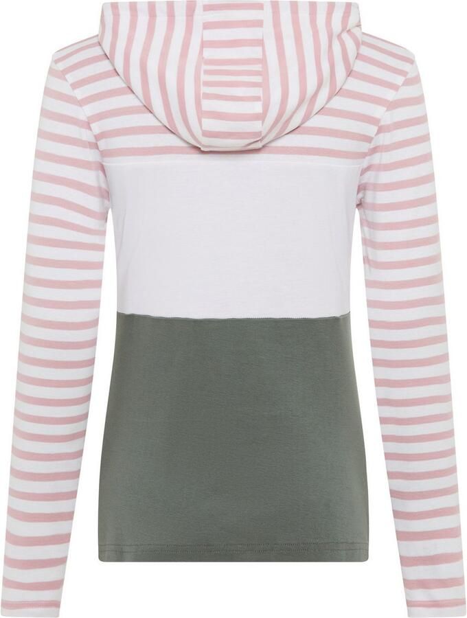 KangaROOS Capuchonshirt Lange mouwen zeer figuurvolgend met colourblocking-look