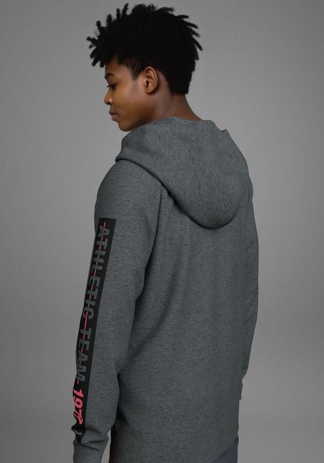 KangaROOS Capuchonshirt Shirt met mouwprint Gemêleerd shirt met capuchon en mouwprint - Foto 2