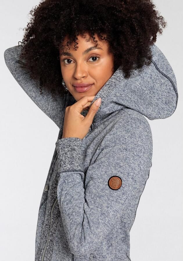 KangaROOS Capuchonsweatvest gemaakt van zacht fleece in een tweekleurig design - Foto 4