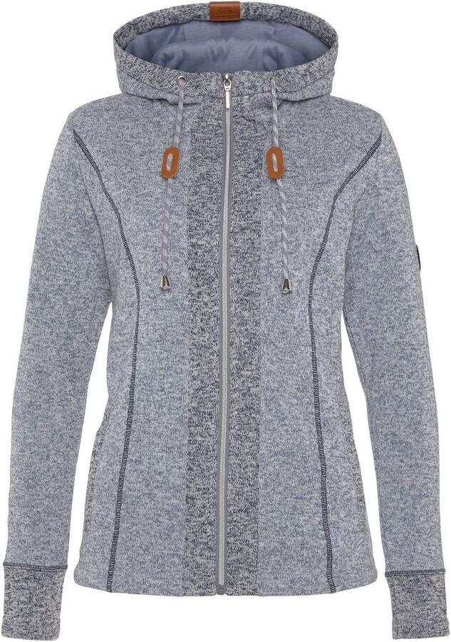 KangaROOS Capuchonsweatvest gemaakt van zacht fleece in een tweekleurig design - Foto 2