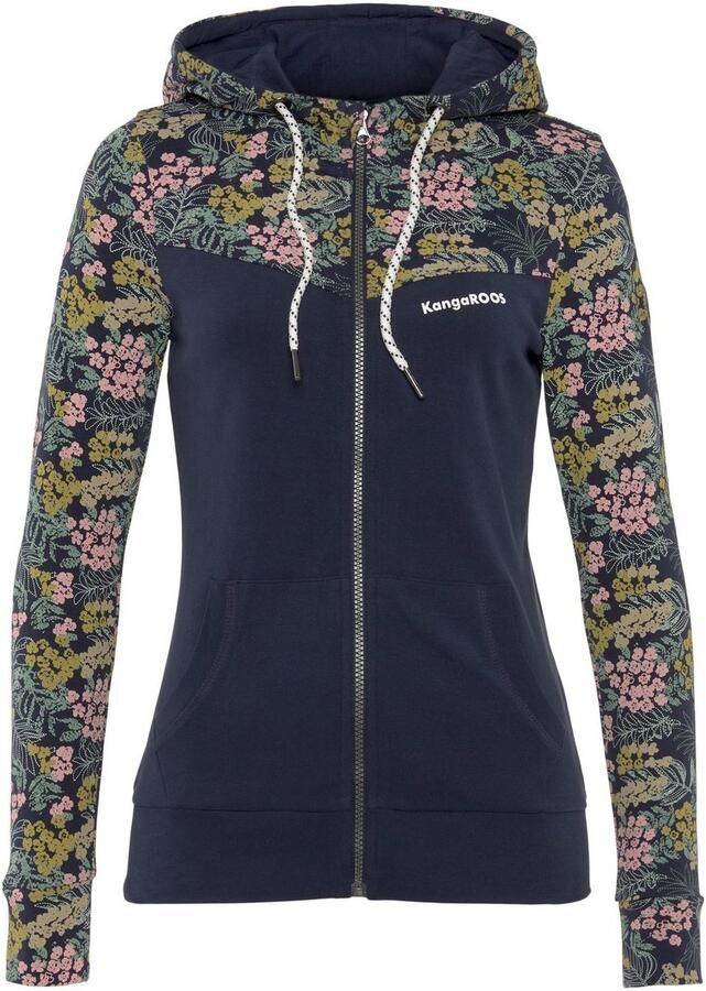 KangaROOS Capuchonsweatvest met bloemenprint