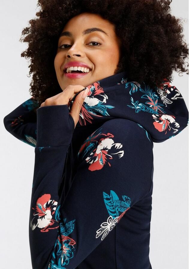 KangaROOS Capuchonsweatvest met bloemenprint in hawaï-look - Foto 3