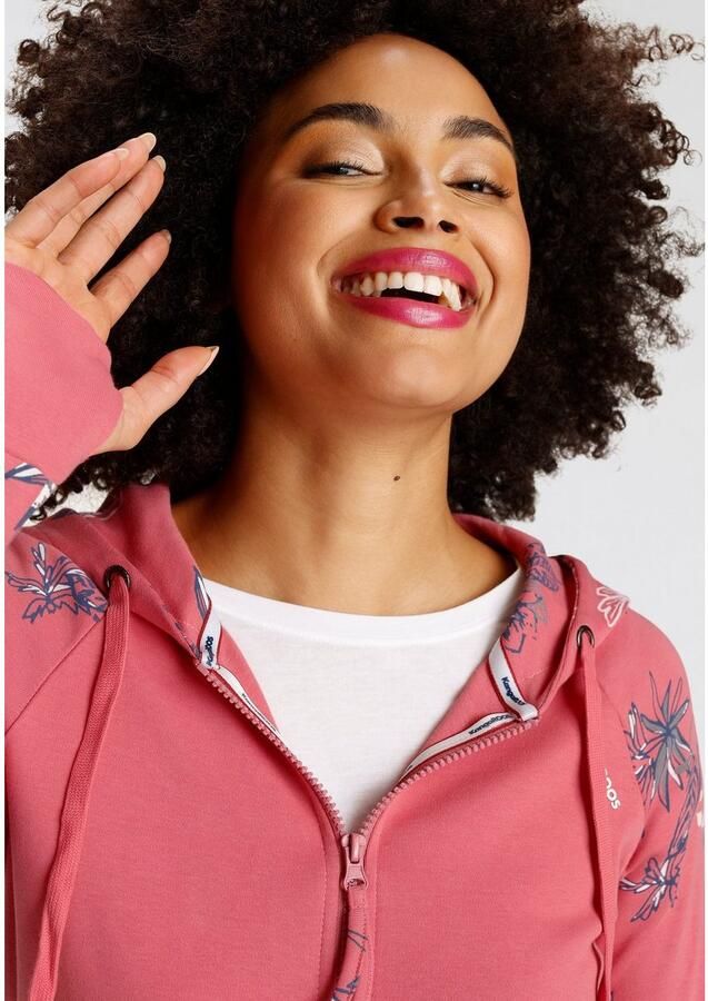 KangaROOS Capuchonsweatvest met bloemenprint in hawaï-look - Foto 2