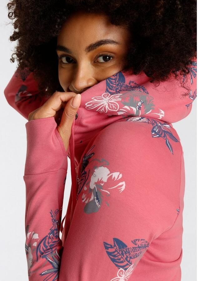 KangaROOS Capuchonsweatvest met bloemenprint in hawaï-look - Foto 3