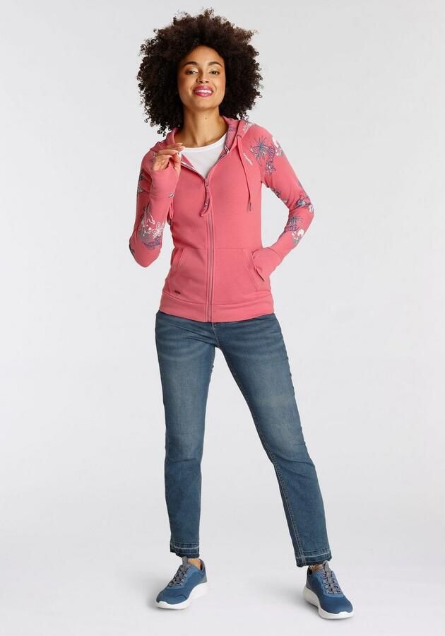 KangaROOS Capuchonsweatvest met bloemenprint in hawaï-look - Foto 5