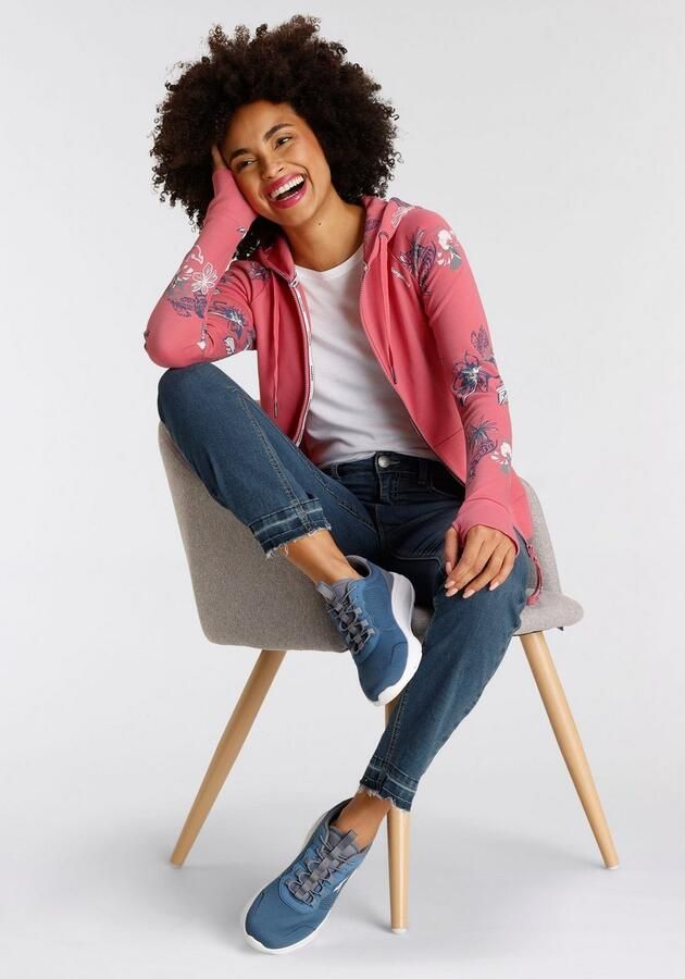 KangaROOS Capuchonsweatvest met bloemenprint in hawaï-look - Foto 6