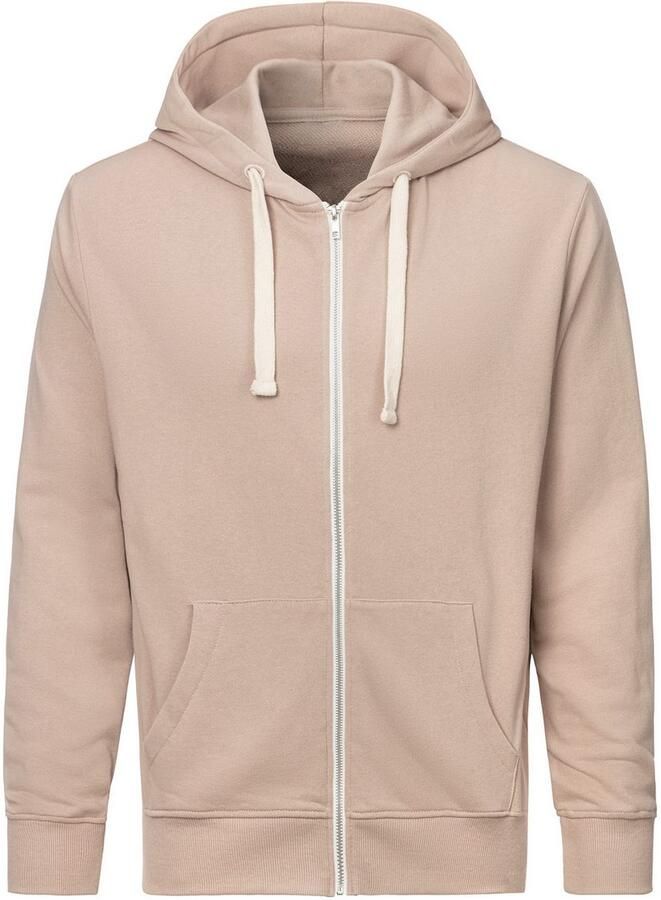 KangaROOS Capuchonsweatvest met capuchon contrasterende rits en contrasterende banden