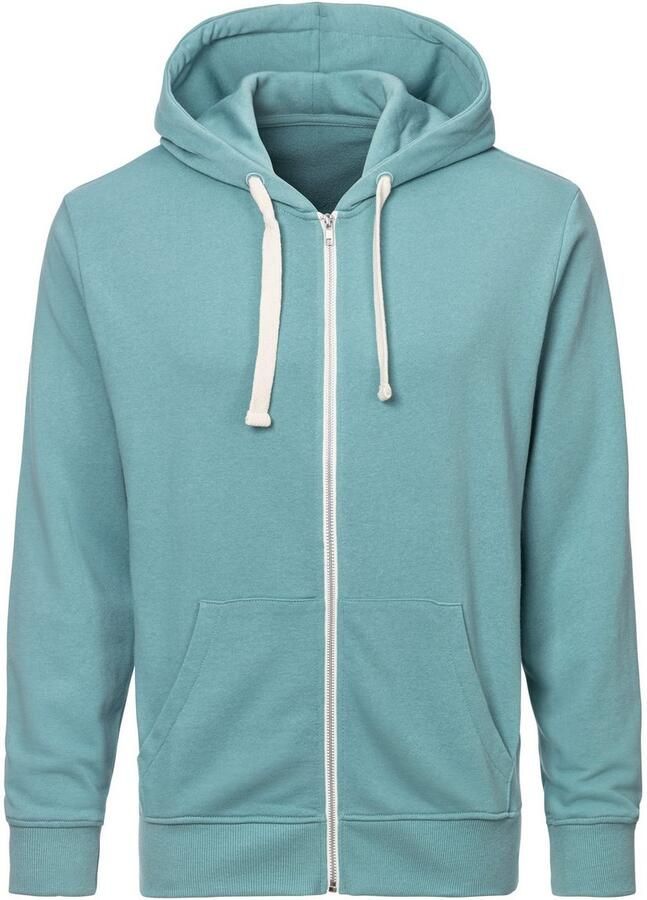 KangaROOS Capuchonsweatvest met capuchon contrasterende rits en contrasterende banden