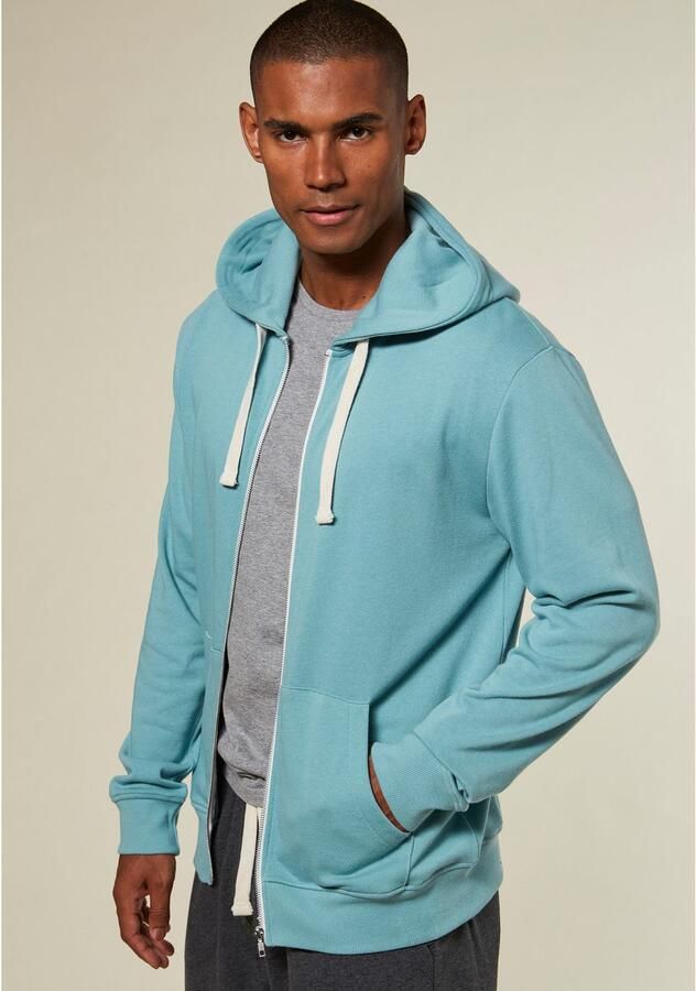 KangaROOS Capuchonsweatvest met capuchon contrasterende rits en contrasterende banden - Foto 4