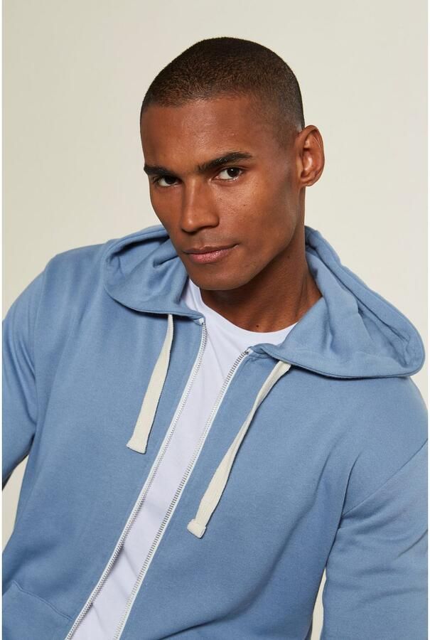 KangaROOS Capuchonsweatvest met capuchon contrasterende rits en contrasterende banden - Foto 4