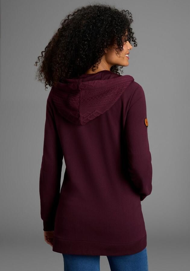 KangaROOS Capuchonsweatvest met kabelmotiefdetails - Foto 3