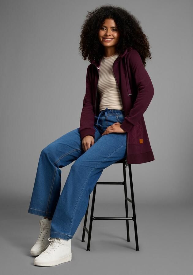 KangaROOS Capuchonsweatvest met kabelmotiefdetails - Foto 7