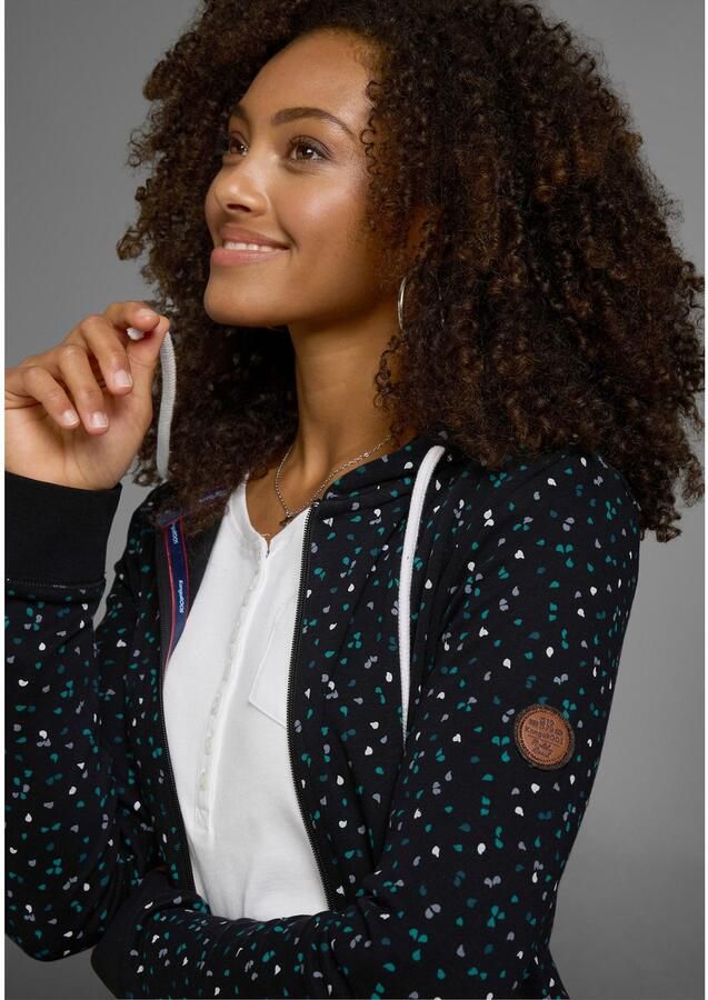 KangaROOS Capuchonsweatvest met sportieve minimal-print