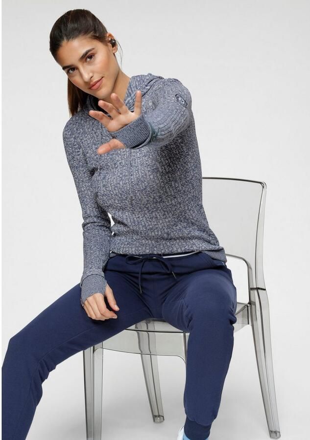 KangaROOS Capuchontrui in fijn kabelbreisel-design - Foto 4