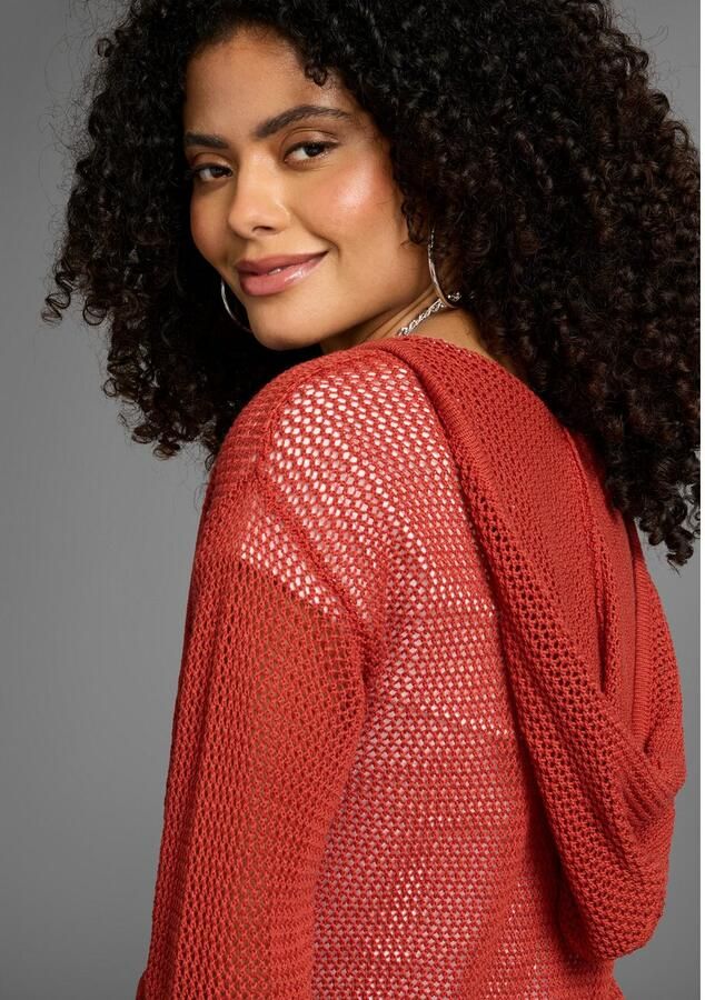 KangaROOS Capuchontrui met bijzonder breimotief