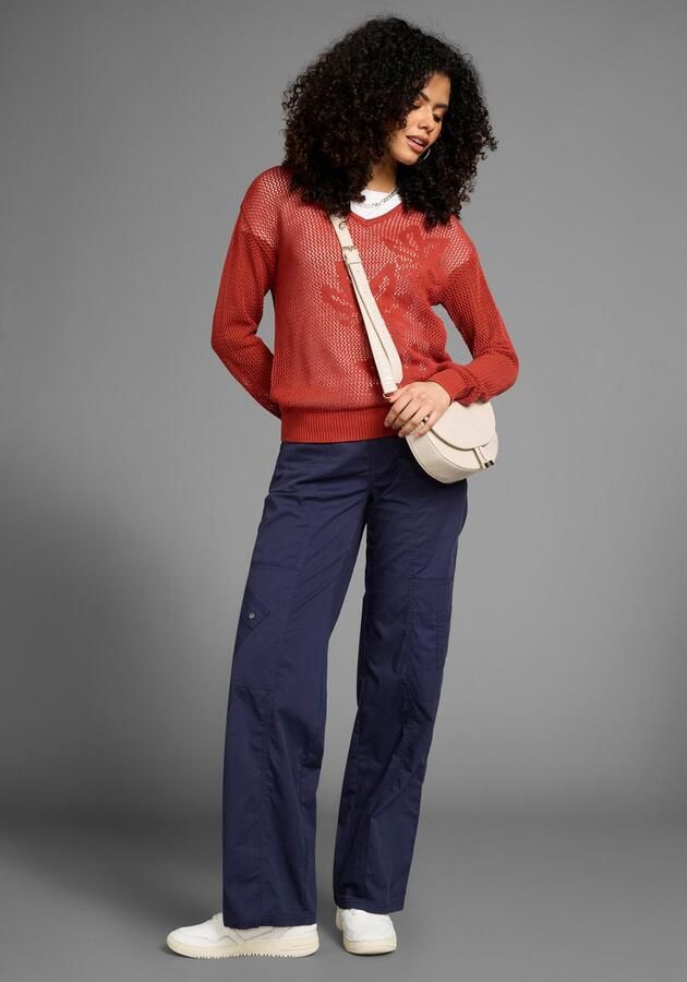 KangaROOS Capuchontrui met bijzonder breimotief - Foto 3