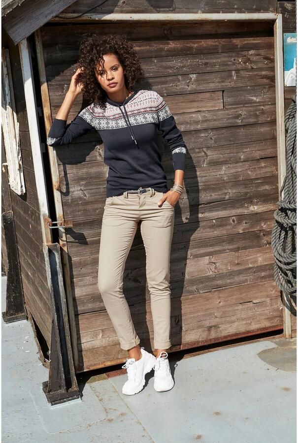 KangaROOS Chino in smal model met koord te strikken (set 2-delig Met riem) - Foto 8