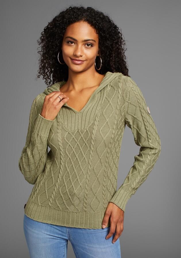 KangaROOS Capuchontrui van vlechtbrei - Foto 6