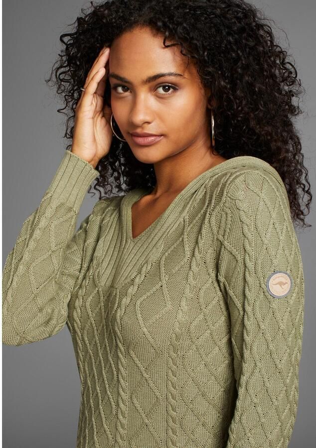 KangaROOS Capuchontrui van vlechtbrei - Foto 2