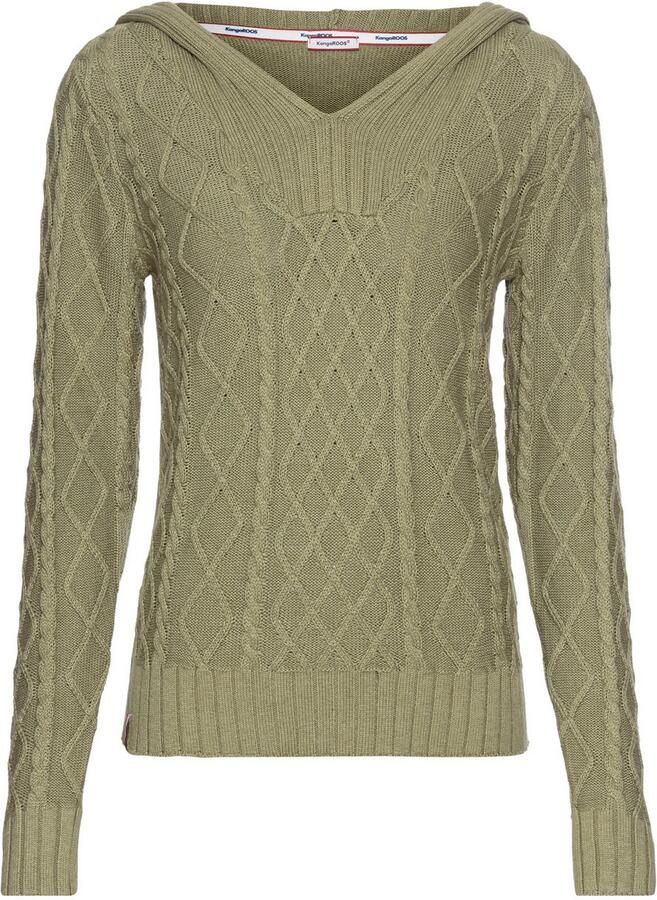 KangaROOS Capuchontrui van vlechtbrei