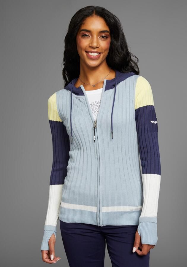 KangaROOS Capuchonvest met colorblock grote maten - Foto 7