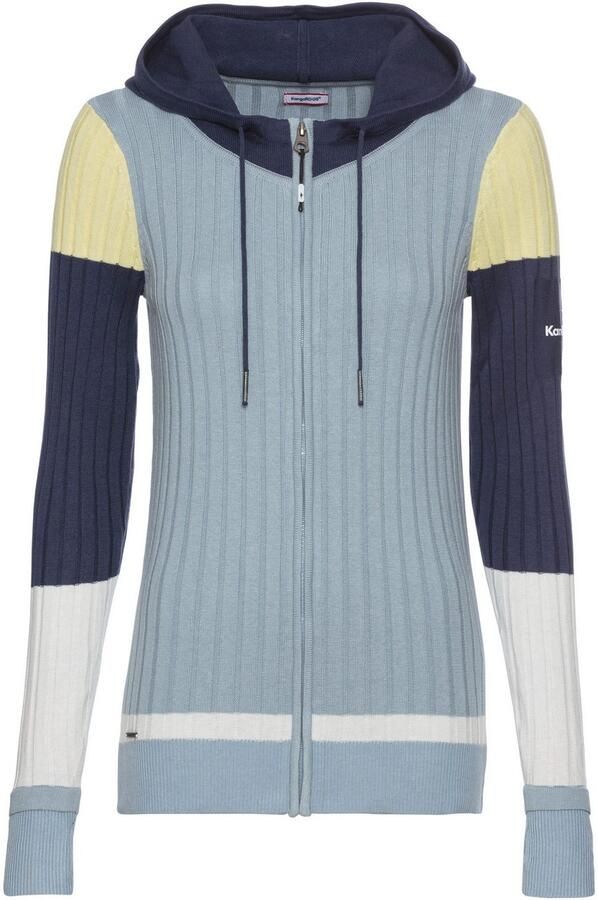 KangaROOS Capuchonvest met colorblock grote maten - Foto 5