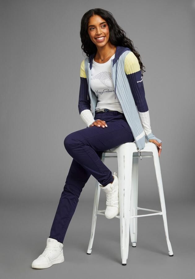 KangaROOS Capuchonvest met colorblock grote maten - Foto 4