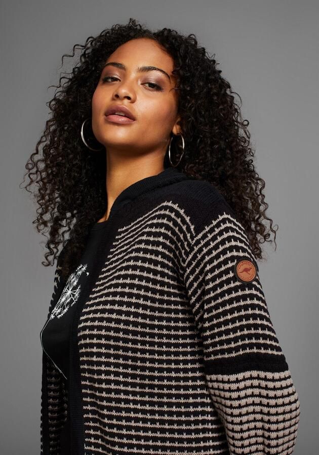 KangaROOS Capuchonvest met trendy breipatroon - Foto 2