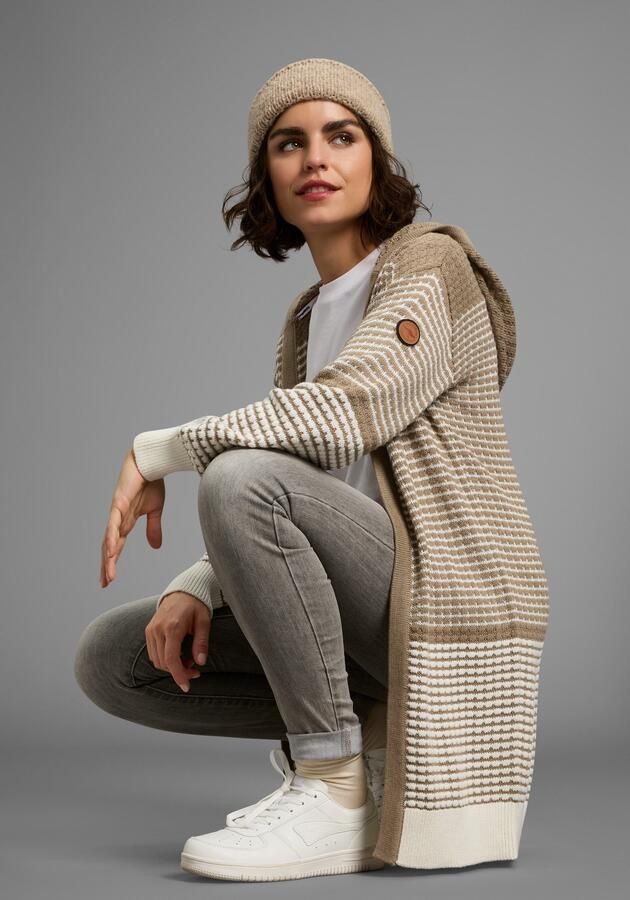 KangaROOS Capuchonvest met trendy breipatroon - Foto 6