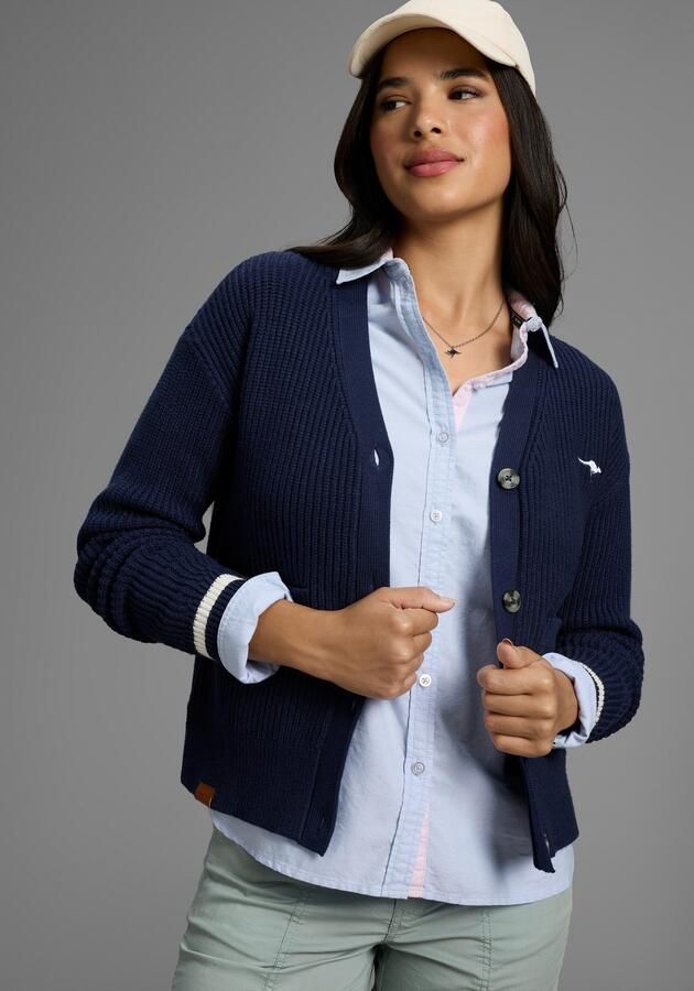 KangaROOS Cardigan in college-look kort en boxy gesneden - Foto 6