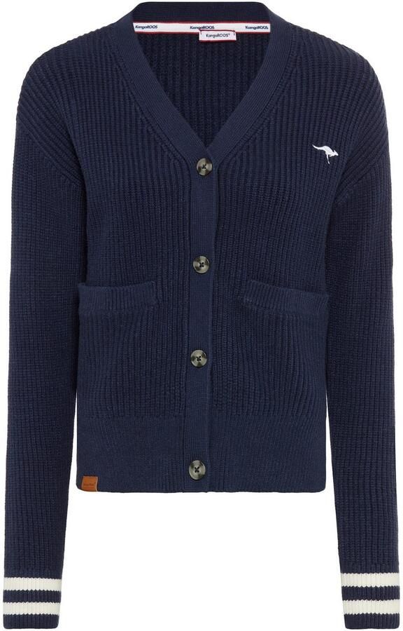KangaROOS Cardigan in college-look kort en boxy gesneden - Foto 5