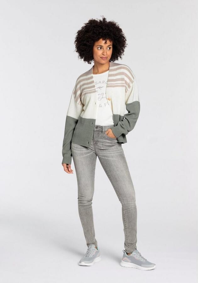 KangaROOS Cardigan met modieuze streep-ontwerp - Foto 5