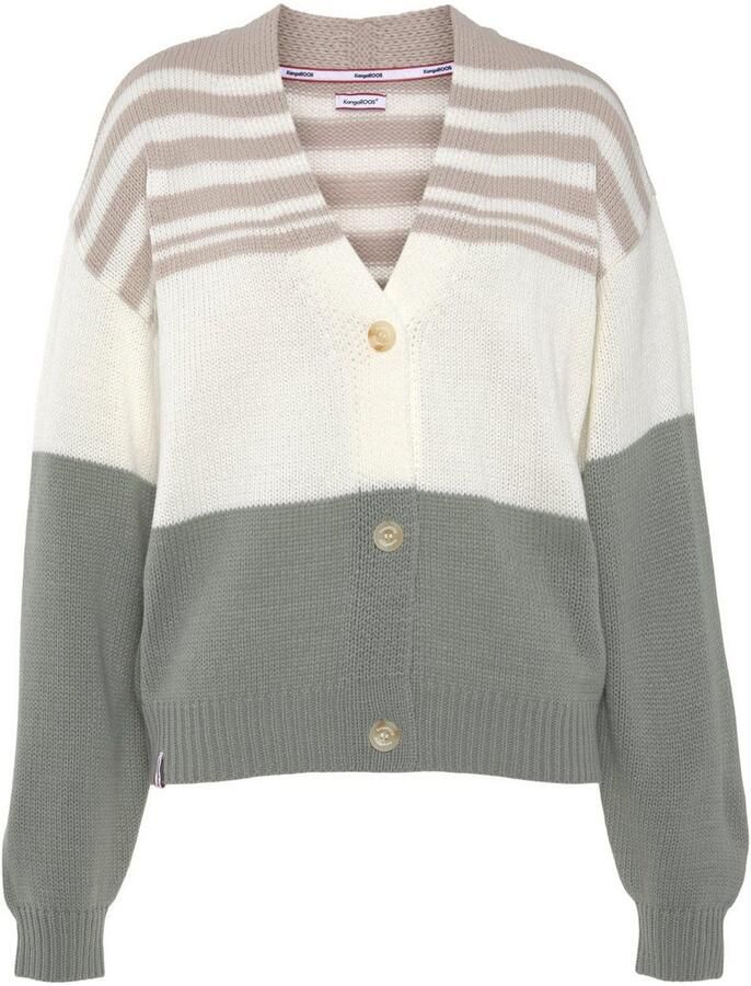 KangaROOS Cardigan met modieuze streep-ontwerp