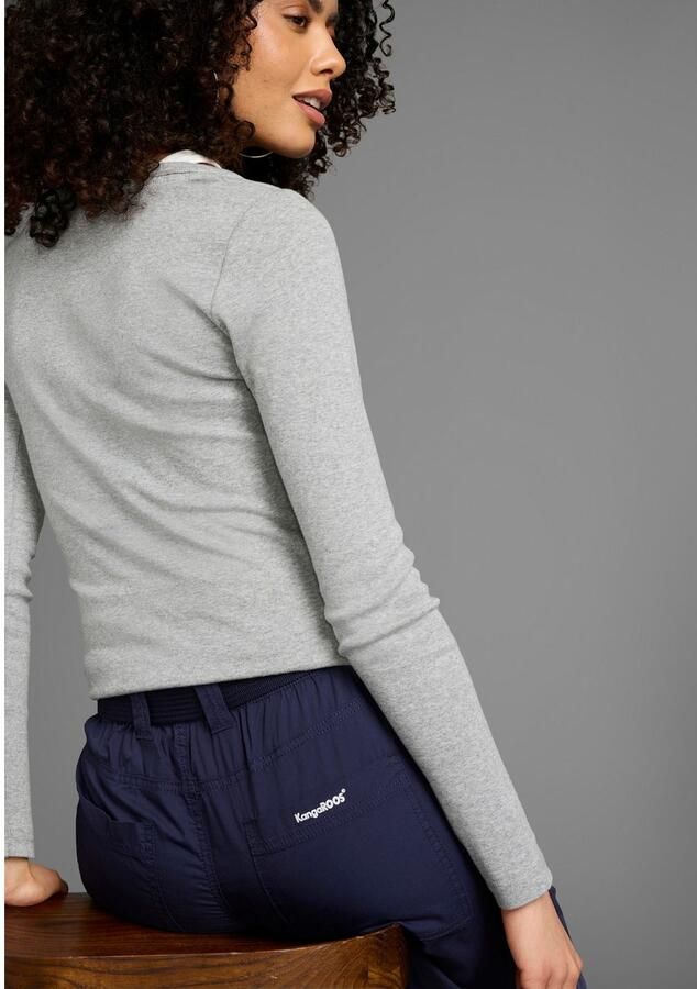 KangaROOS Cargobroek met bijzonder verwerkte zakken (2-delig Met een afneembare riem)