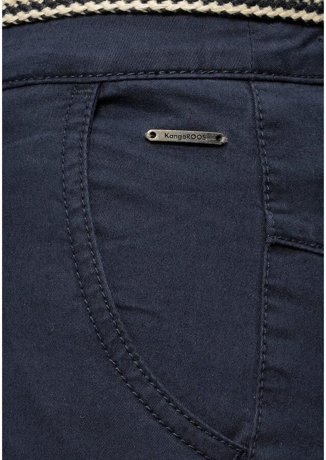 KangaROOS Chino in smal model met koord te strikken (set 2-delig Met riem)