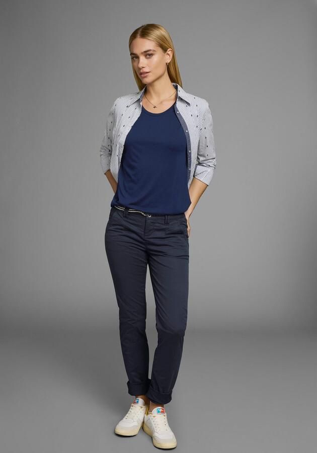 KangaROOS Chino in smal model met koord te strikken (set 2-delig Met riem) - Foto 12