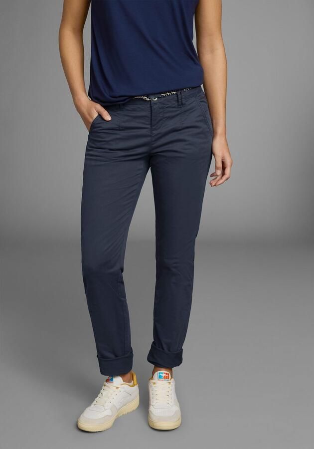 KangaROOS Chino in smal model met koord te strikken (set 2-delig Met riem) - Foto 13