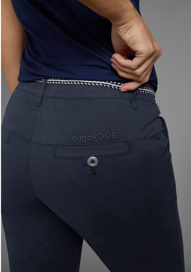KangaROOS Chino in smal model met koord te strikken (set 2-delig Met riem) - Foto 7