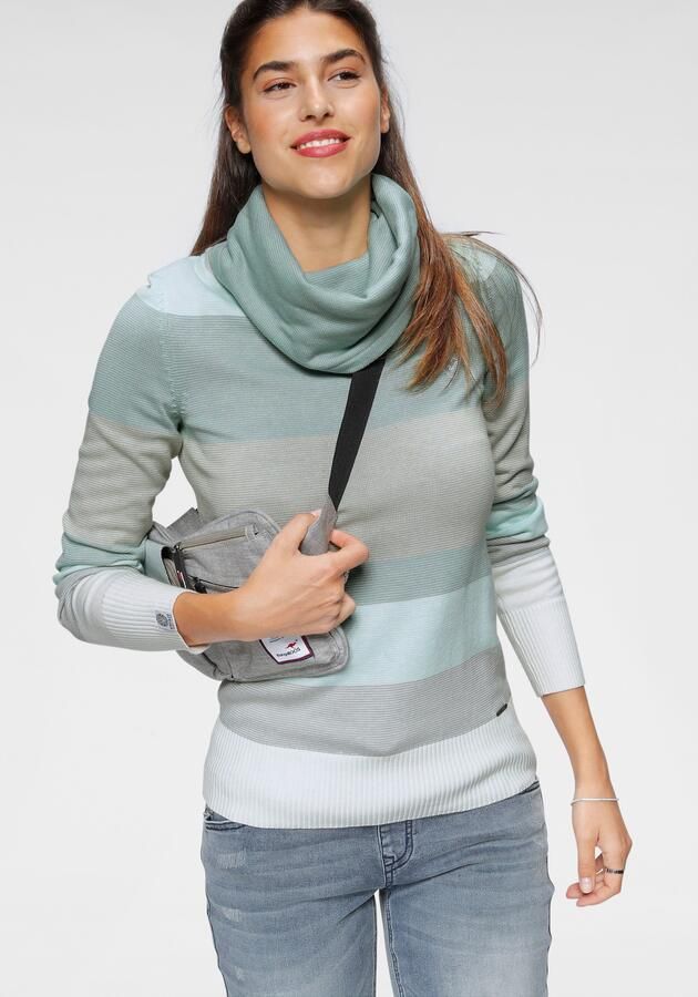 KangaROOS Coltrui gestreept met hoge opstaande kraag - Foto 8