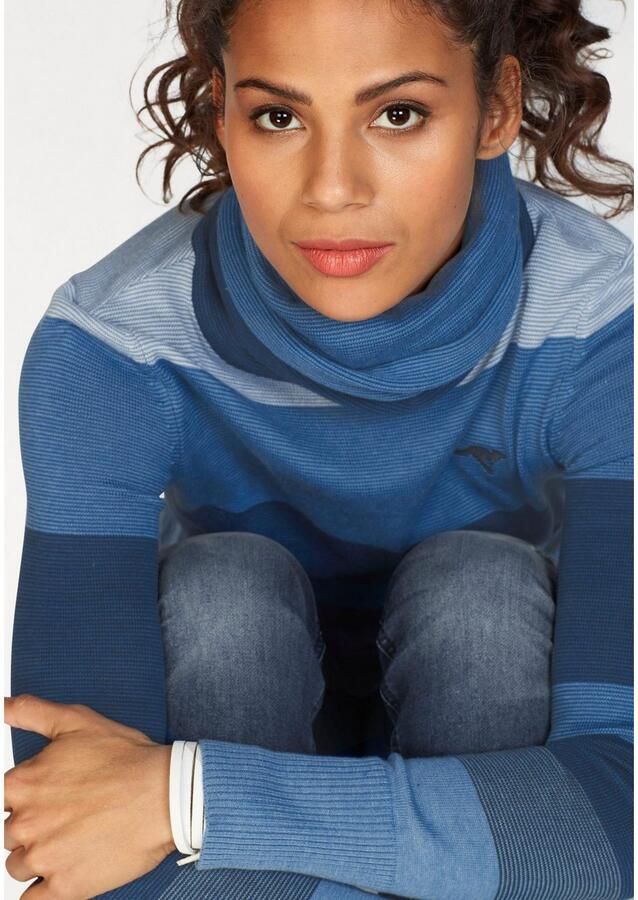 KangaROOS Coltrui gestreept met hoge opstaande kraag - Foto 3