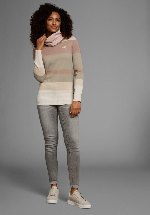 KangaROOS Coltrui gestreept met hoge opstaande kraag - Foto 7