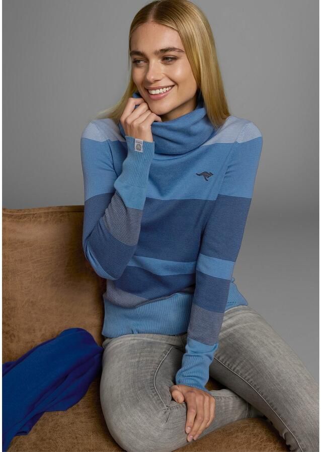 KangaROOS Coltrui gestreept met hoge opstaande kraag - Foto 4