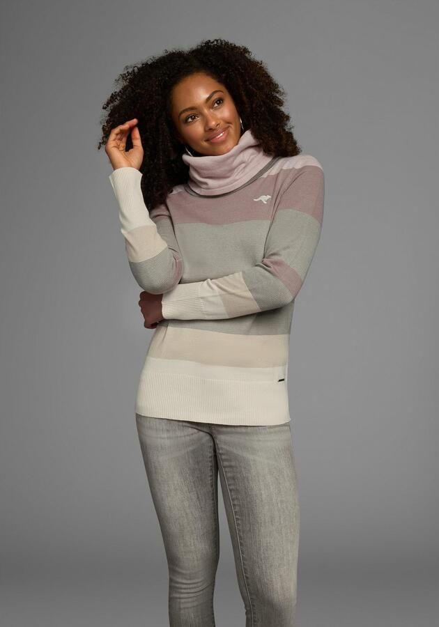 KangaROOS Coltrui gestreept met hoge opstaande kraag - Foto 9