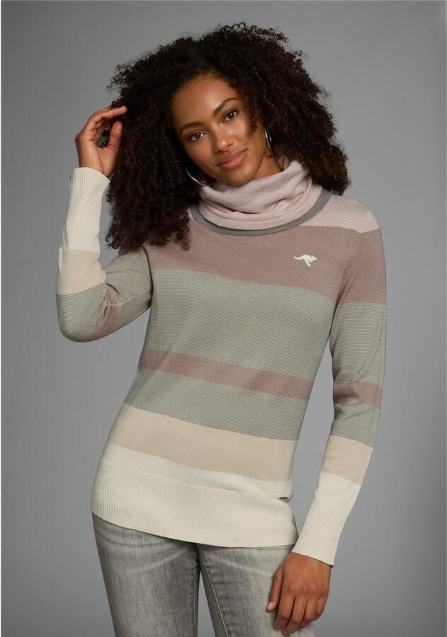 KangaROOS Coltrui gestreept met hoge opstaande kraag - Foto 5