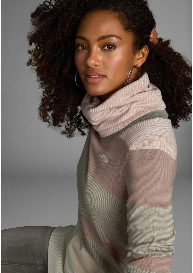 KangaROOS Coltrui gestreept met hoge opstaande kraag - Foto 3