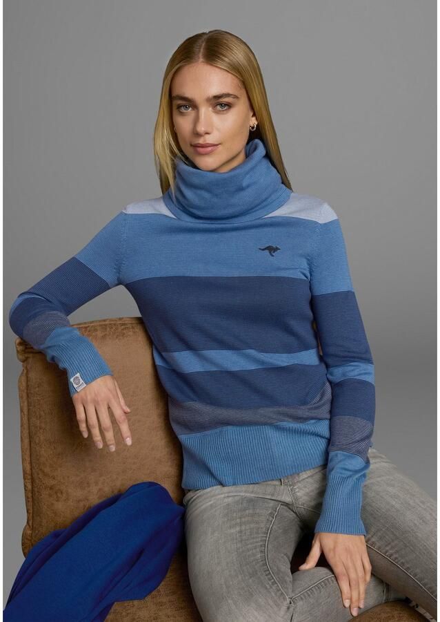 KangaROOS Coltrui gestreept met hoge opstaande kraag - Foto 6